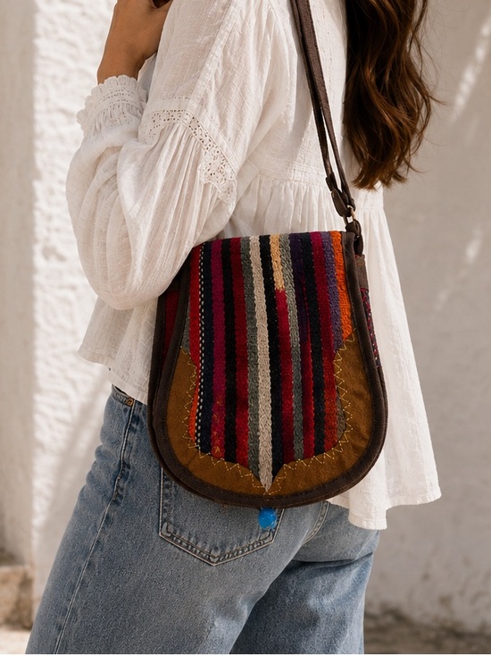 Handbags - Handmade Boho Kilim Crossbody Bag Woven Festival Shoulder Purse
